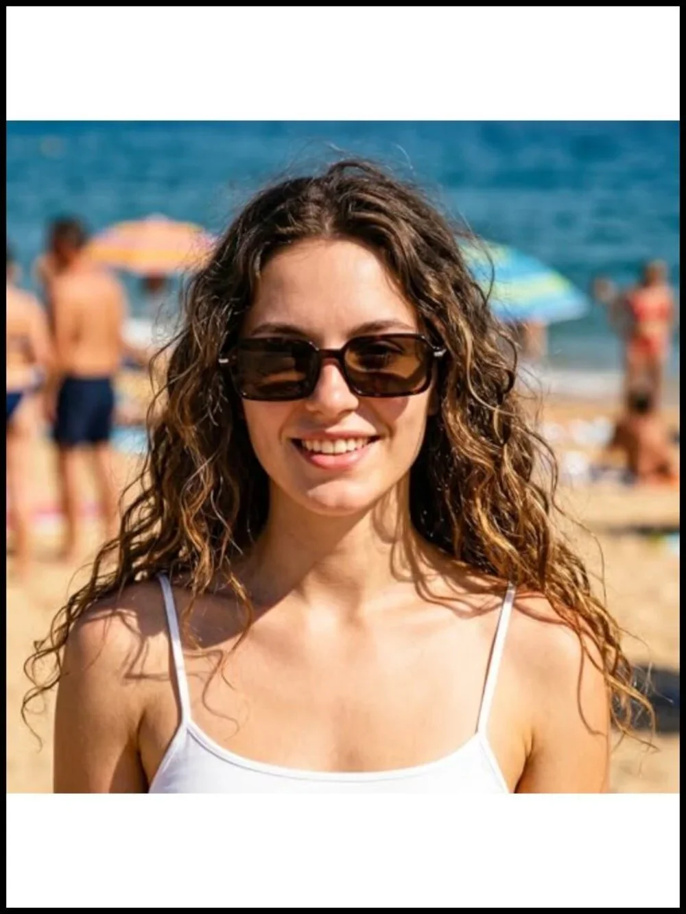 Rectangular Sunglasses with UV400 Protection for Women and Men